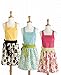DII Women's Cotton Skirted Kitchen Apron for Cooking, Baking & Crafts, Adjustable with Generous Waist Ties, Aqua Daisy, One Size