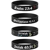 Inkstone Silicone wwjd bracelets 4 Pack | Study Bible Accessories for Men & Women | Christian Gifts | Jesus Rubber Bracelets for Events, Classroom Birthdays, Family Reunions, Bulk Friendship Bracelets