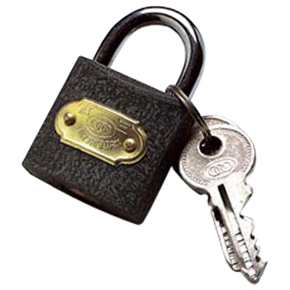 Merriway® BH01184 Heavy Duty Tri-Circle Padlocks Iron, 50 mm (2 inch) - Black