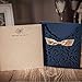 Wishmade Navy Blue Square Laser Cut Wedding Invitations Cards with Bowknot Lace Sleeve Cards Printable Kraft Paper for Engagement Birthday (pack of 50pcs)