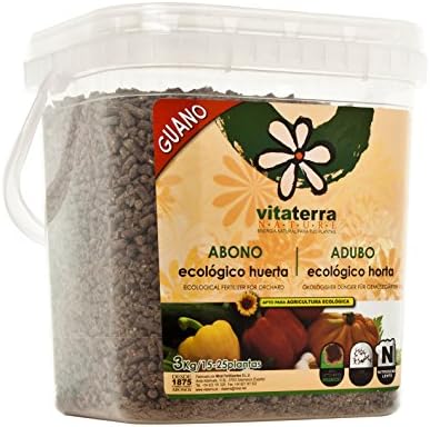 Vitaterra Guano Abono Ecológico para Huerto 3 kg, 16130: Amazon.es ...