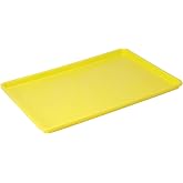 Winco Plastic Tray, 18-Inch by 26-Inch, Yellow, Medium | Dishwasher safe, BPA-free, NSF certified for safety, Easy to handle, Great for Appetizers, Desserts and Buffet Displays