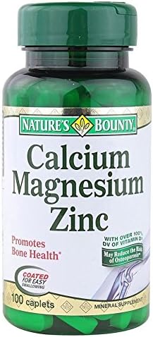 100 Calcium Magnesium Zinc Nature's Bounty Bone Health Minerals Vitamins D3 NEW