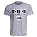 Mens Oxford University Print Short Sleeve T-Shirt (M - 38inch - 40inch) (Ash)