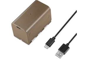 NEEWER NP-F750 7000mAh Replacement Battery, 5.4Hrs Full Charge Time with USB Type C Port/Cable, Rechargeable Camera Camcorder