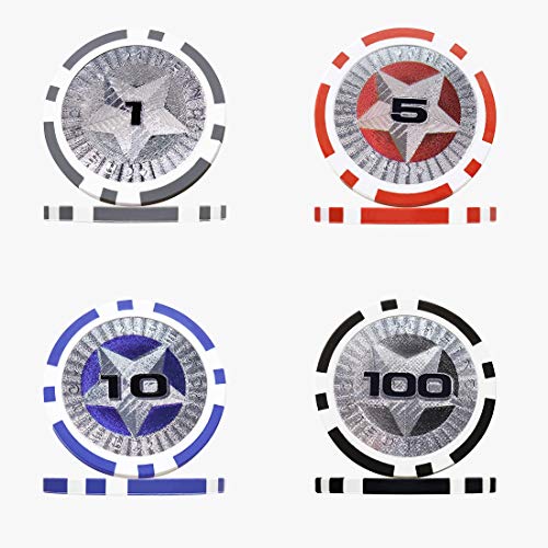 KAILE Poker Chips Set Heavy Duty 13 Gram Chips Texas Holdem Cards Game Blackjack Gambling Chips with Aluminum Case (200 pcs)