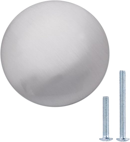 AmazonBasics - Schubladenknopf, Möbelgriff, flach, rund, Durchmesser: 3