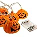 GiBot Halloween Pumpkin Lights Lanterns, 20 LED 6.9 feet Battery Powered Pumpkin String Lights 3D Jack o Lantern Halloween Pumpkin Lights Decor for Indoor Outdoor Party Ideas, Orange