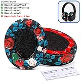 Upgraded Beats Replacement Ear Pads by Wicked Cushions - Compatible with Studio 2.0 Wired/Wireless and Studio 3 Over Ear Headphones by Dr. Dre ONLY (Does NOT FIT Solo) | Black Floral