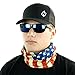 Old Glory Weathered American Flag Seamless UPF 30 High Performance Moisture Wicking Bandana Made of 100% Polyester Microfiber by Hoo-rag