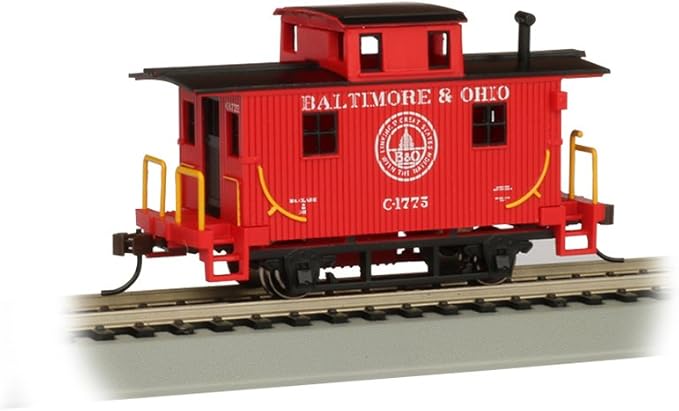 Amazon Com Bachmann B O C 1775 Bobber Caboose Prototypical Red Toys Games