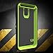 Galaxy S5 Case, ToughBox® [Armor Series] [Shock Proof] [Black | Lime] for Samsung Galaxy S5 Case [Built in Screen Protector] [With Holster & Belt Clip] [Fits OtterBox Defender Series Belt Clip]