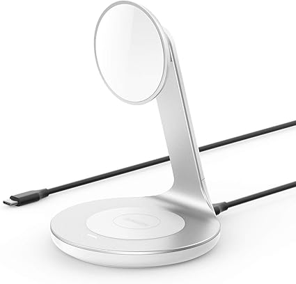 Amazon Com Anker Wireless Charger Powerwave Magnetic 2 In 1 Stand With 4 Ft Usb C Cable Wireless Charging Station For Iphone 12 12 Pro 12 Pro Max 12 Mini Airpods Pro No Ac Adapter