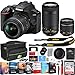 Nikon D3500 24.2MP DSLR Camera w/AF-P 18-55mm VR Lens & 70-300mm Dual Zoom Lens - (Renewed) + 16GB Bundle