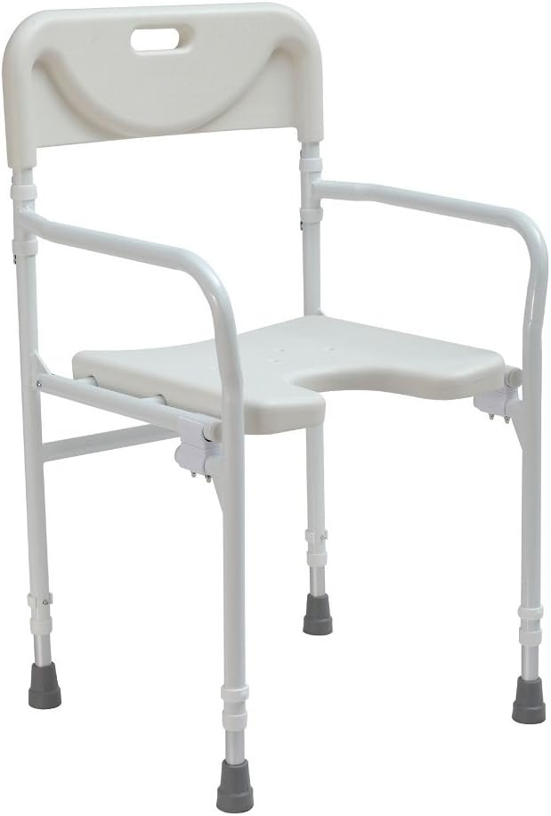 folding shower chair with arms