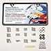 Christensen and Nielsen Matte Black License Plate Frame Slim 2 Holes Stainless Steel with Free Bonus Super Universal 76 pc Stainless License Plate Screws Assortment to Fit Any Vehicle