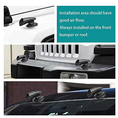 Lipctine 10 Pcs Deer Alert Whistle Horns for Vehicles 10 Pcs Tapes Avoids Deer Collisions Car Deer Warning, Black Ultrasonic Wildlife Warning for Auto Motorcycle Truck SUV and ATV - Thumbnail 4