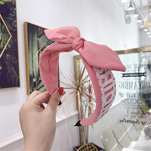 2019 New Headband,Fashion Chiffon Lace Bows Knot Wide Hairbands Sweet Girls Hair Band Hoop Headwrap (Fabric Covered Headband)