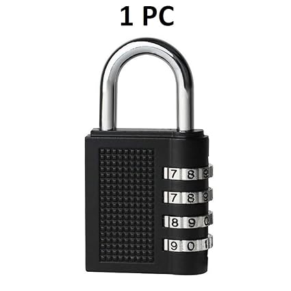 Lukzer 4 Dial Stylish Resettable Combination Pad Lock for Lockers, Suitcase, Luggage,Laptop Bag and for Many use (1 PC)