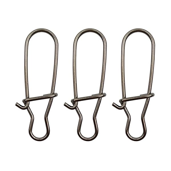 Easy-Catch-100-Count-Pack-Duo-Lock-Snaps-Size-0-8-Black-Nice-Snap-Swivel-Slid-Rings-Stainless-Steel-USA-Fishing-Tackle-Kit-Test-26LB-220LB