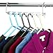 Mishen Magical Space- Saving Chrome Hangers Hook Rack Clothing Organiser, Save Space for Wardrobe, Stainless Steel - Set of 6