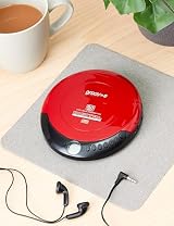 Groov-e Retro Compact CD Player Red - Anti-Skip, Programmable Tracks, Earphones view 5