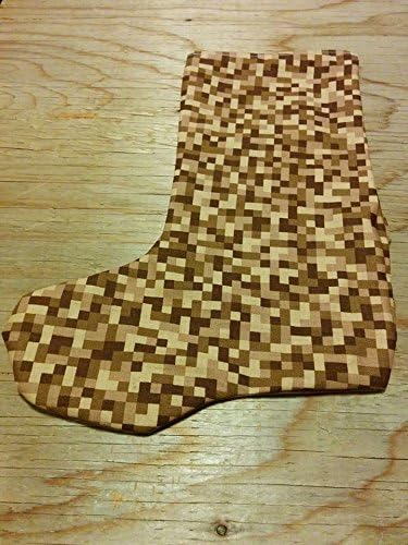 16" Brown Bitmap Christmas Stocking