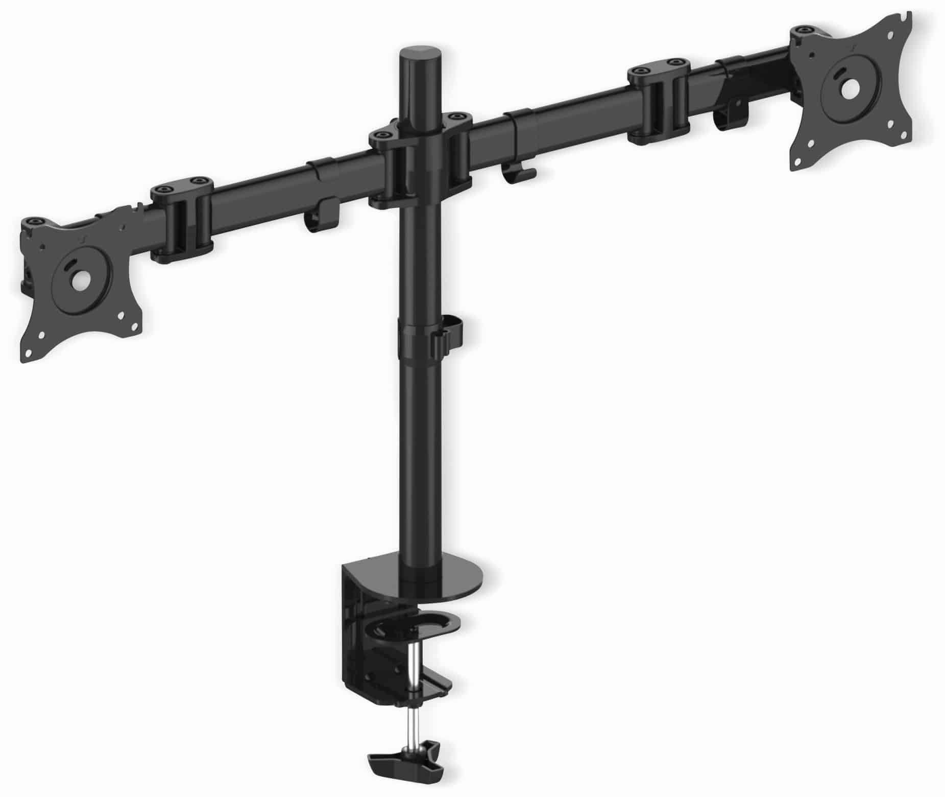PureMounts PM-OFFICE-02 Wall & Ceiling Mounts Black for 2 Monitors