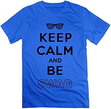 GGifKCU Keep Calm And Be Swag Tee For Men 3X RoyalBlue