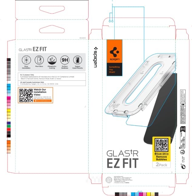 Spigen Tempered Glass Screen Protector [GlasTR EZ FIT] designed for iPhone 15 Pro [Case Friendly] - 2 Pack