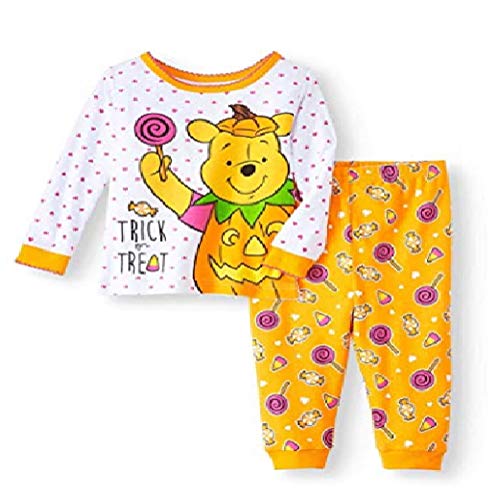 Winnie The Pooh Baby Girl's Glow-in-The-Dark Halloween Pajama Set