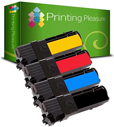 4 (FULL SET) Compatible Toner Cartridges for Xerox Phaser 6130 6130N - Black/Cyan/Magenta/Yellow, High Yield
