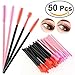 NUOLUX Mascara Brush,50pcs Disposable Silicone Mascara Wands Brush Set