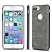 SALAWAT for iPhone 7 Plus Case for iPhone 8 Plus Case Shockproof Phone Case with Soft PU Leather Bumper Hard PC Hybrid Protection for Apple iPhone 7/8 Plus 5.5inch (Grey)