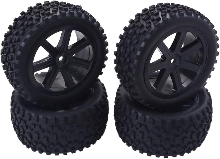 LLAni 4PCS 1/10 RC Durable and Waterproof Car Rubber Tyres Wheels for Redcat HSP HPI Hobbyking Losi VRX Buggy