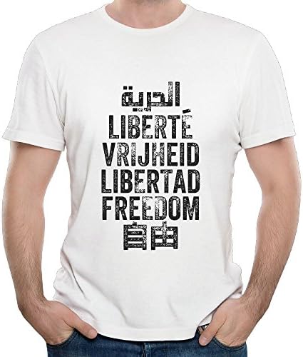 UUUiopkwq Freedom Is A Universal Language Gift Men's T Shirt Design
