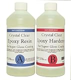 EPOXY RESIN CRYSTAL CLEAR 32 oz Kit. FOR SUPER GLOSS COATING AND TABLETOPS by East Coast Resin
