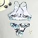 Cupshe Fashion Women's Coconut Palm Tank Halter Padding Bikini Set