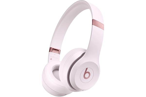 Beats Solo 4 - Wireless Bluetooth On-Ear Headphones, Apple & Android Compatible, Up to 50 hours of Battery Life - Cloud Pink