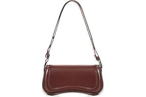 YDSIII Shoulder Bag, Women's Vintage Vegan Leather Shoulder Purse with Adjustable Strap