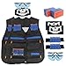 AMOSTING Kids Tactical Vest for Nerf N-Strike Elite Series Guns Toy with Refill Darts, Protective Glasses, Skull Mask, Wrist Band – 2 Sets