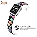Dsigo Replacement Band for Apple Watch 38mm 40mm Series 4 Series 3 Series 2 Series 1 M/L, Strap Bands for iwatch, Silicone Sport Style Wristband, Personalized Design Wolf Foot Print