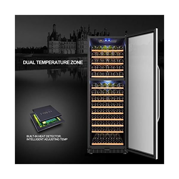 Lanbo-Dual-Zone-Compressor-Red-Wine-Cooler-with-Wooden-Shelves-160-Bottles