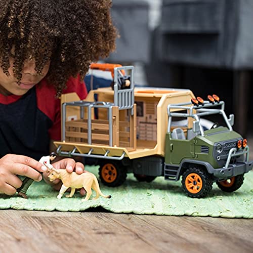 Schleich Wild Life 10-piece Animal Rescue Toy Truck with Ranger