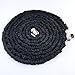 Durark 50ft Heavy Duty Expandable Hose (Black), Upgraded Brass Fittings and Shut-off Valve, Toughest, Flexible, Expanding Garden and Utility Hose (50 foot) - Extra Washers Included