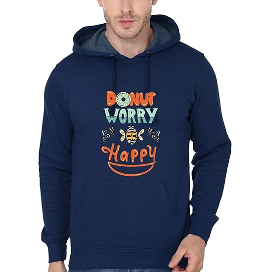 orange and black be happy hoodie
