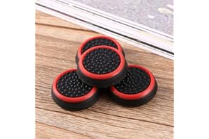GGZONE 4PCS Joystick Cap Silicone Rubber Thumb Stick Grip Caps for PS5 PS4 PS3 Xbox 360 Xbox One Xbox One X Elite Nintendo Switch Pro Controller Color Red