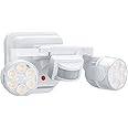 OREiN Motion Sensor Outdoor Lights, 450° Superwide Adjustment Dimmable Dusk to Dawn Flood Lights Outdoor, 5000K/12W (150W Equiv) Outside LED Security Lights IP65, White (Hardwired)