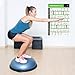 Half Balance Ball Workout Poster - Laminated :: Illustrated Guide with 40 Toning and Strengthening Exercises :: Hang in Your Home or Gym, for Men & Women, 20” x 30