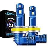 JDM ASTAR K1 1:1 Design H11 H8 H16 All-in-One Bright White Light Output Up to 60% More Vision LED Headlight Bulbs/Fog Light Bulbs